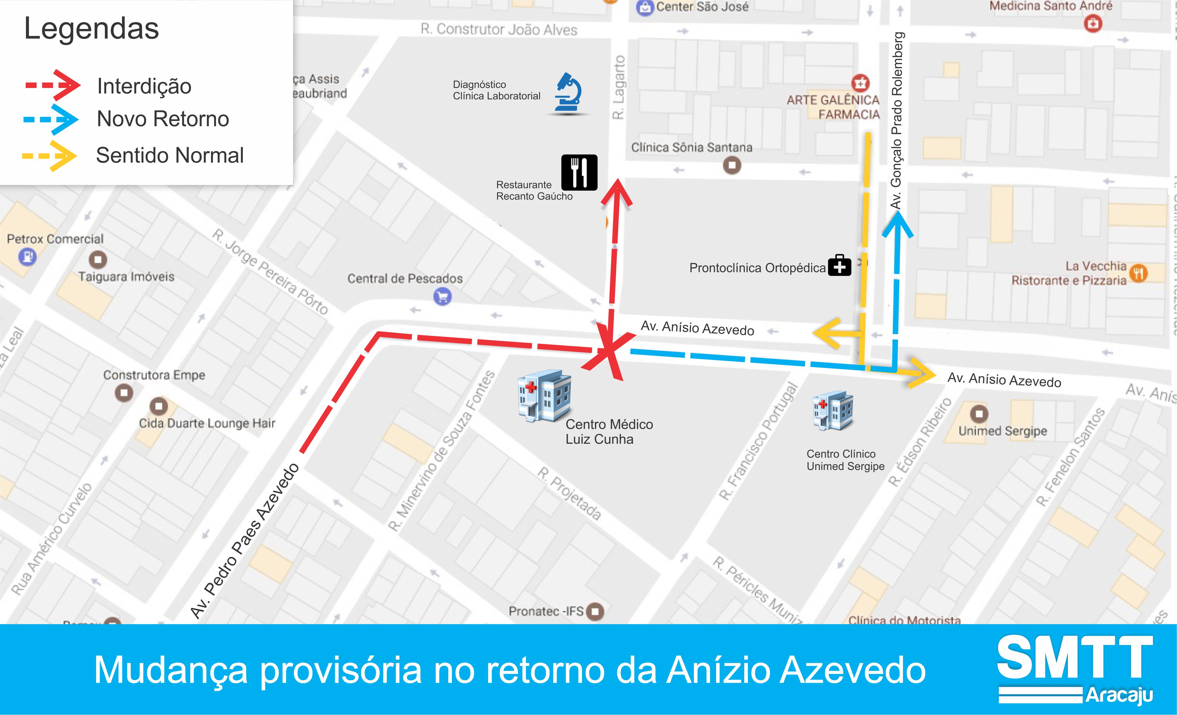 SMTT fará readequação emergencial na avenida Anísio Azevedo - SMTT Aracaju